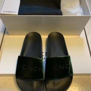 Givenchy Sandale Slide Deep Green Flat
